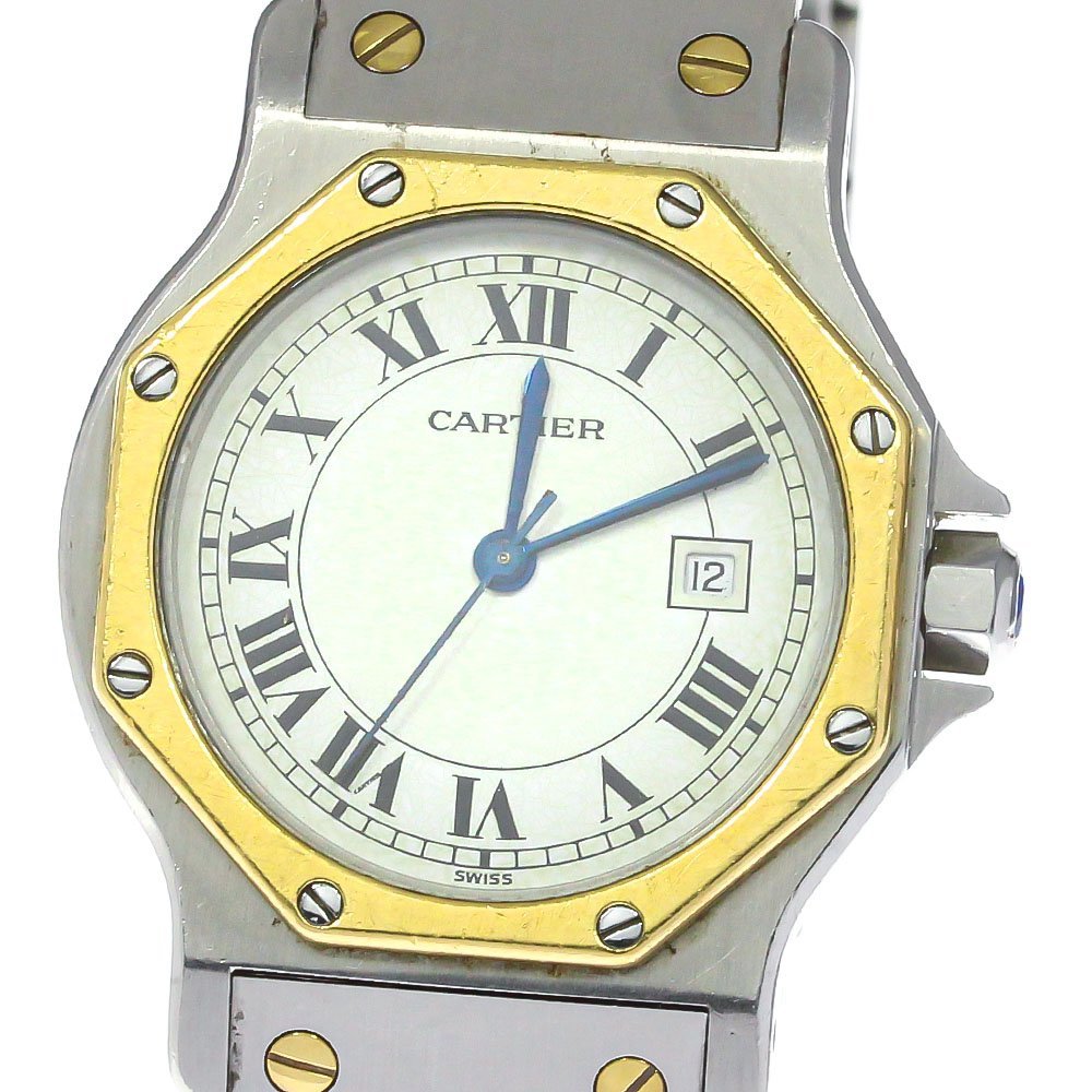 ジャンク カルティエ CARTIER 81037288 サントスオクタゴンLM YGベゼル