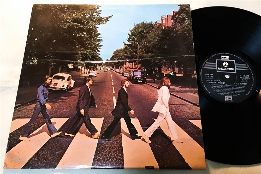 ◆インドLP 真空管カット◆ BEATLES / ABBEY ROAD ◆PARLOPHONE黒ラベル　/コーティングジャケット