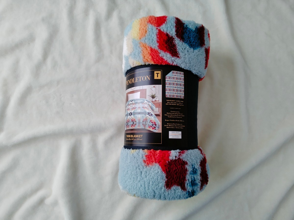 ペンドルトン PENDLETON blanket twin ネイティブ柄 ブランケット 青