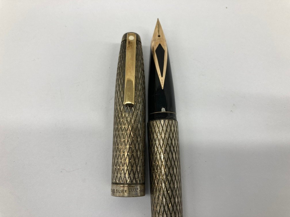 SHEAFFER シェーファー 格子柄 ペン先14K 585 スターリング