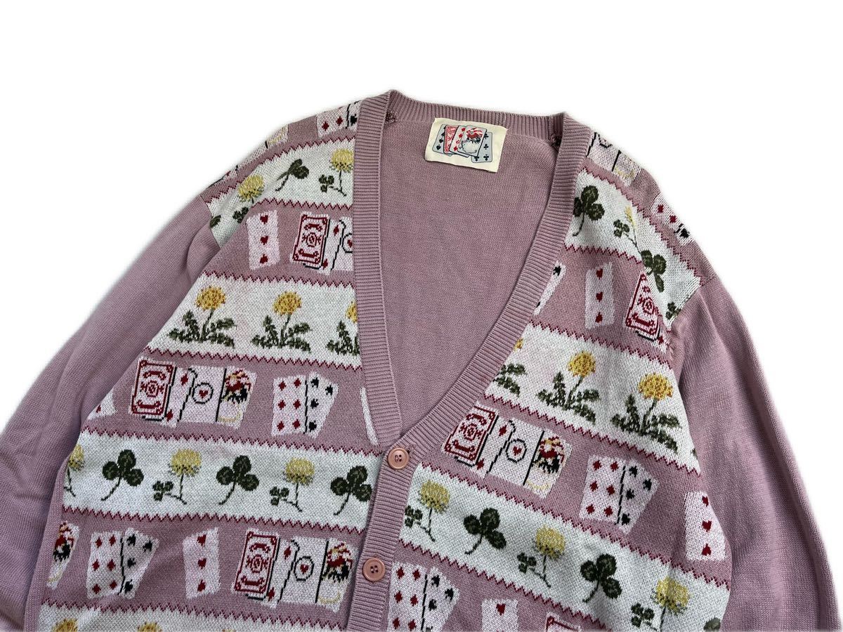 極美品 最高傑作 Karl Helmut トランプ柄 たんぽぽ ジャガード ニット  