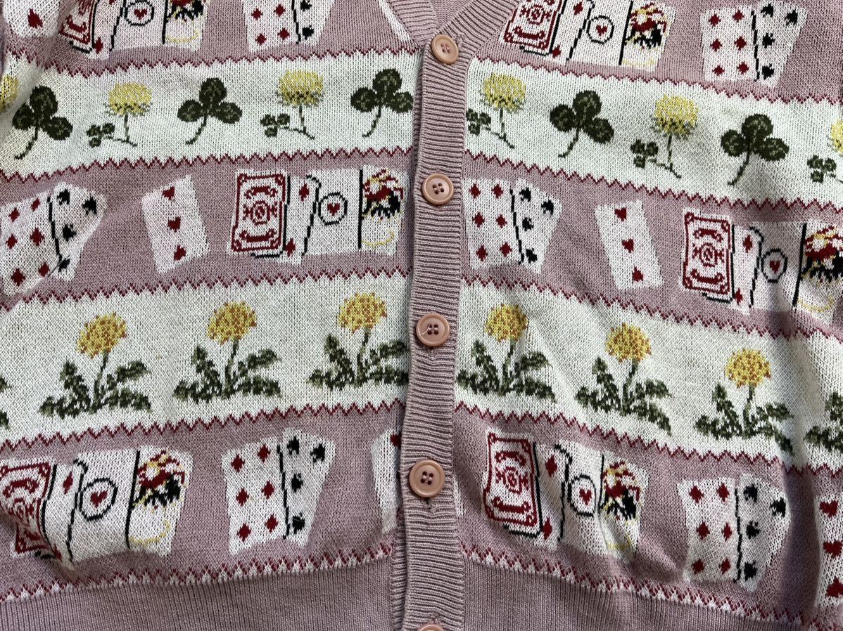 極美品 最高傑作 Karl Helmut トランプ柄 たんぽぽ ジャガード ニット  