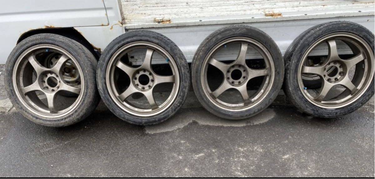 A-TECH MONOBLOCK 7JJ×17インチ PCD114.3 OFF +35 4本 《タイヤは付属 