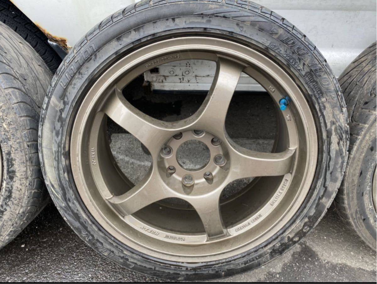 A-TECH MONOBLOCK 7JJ×17インチ PCD114.3 OFF +35 4本 《タイヤは付属 