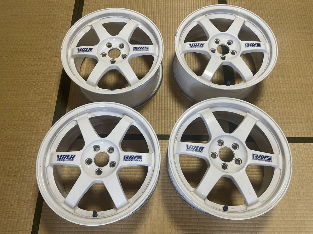 RAYS VR TE37 17×7.5jj +48 PCD100 5H 希少ホワイト レイズ ボルク 