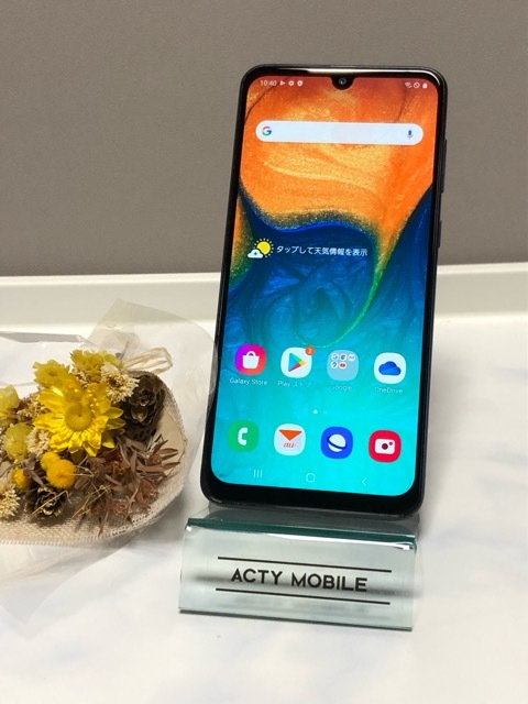 液晶キレイ☆ au Samsung Galaxy A30 SCV43 SIMロック解除済み SIMフリー Android スマートフォン 64GB ブラック★ A5021