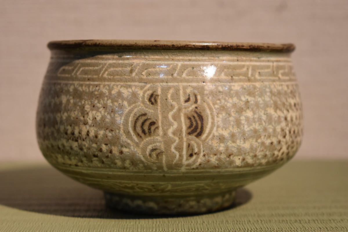 GE】R302【コレクター所蔵品】時代 高麗青磁茶碗 /骨董品 時代品 美術 