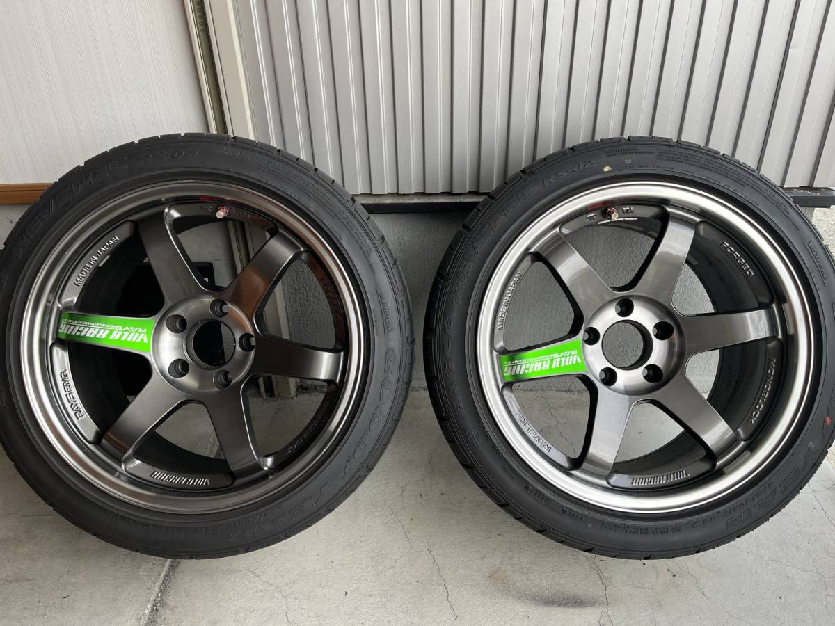 RAYS TE37SL 17インチ9.5JJ+12 114.3-5H タイヤ付き2本セット S2000  