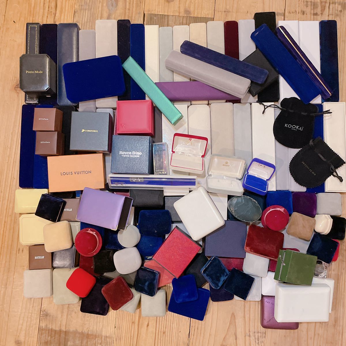 宝石箱 大量 まとめ売り ジュエリーケース 空箱 ジュエリーマキ SOGO 大丸他 アクセサリーケース ボックス ブランド 指輪 リング 