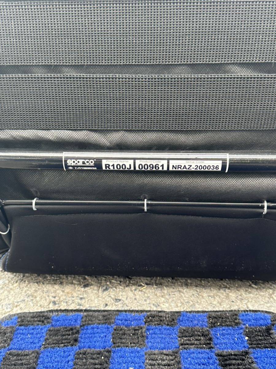 スパルコ セミバケットシート R100J 青／黒_10