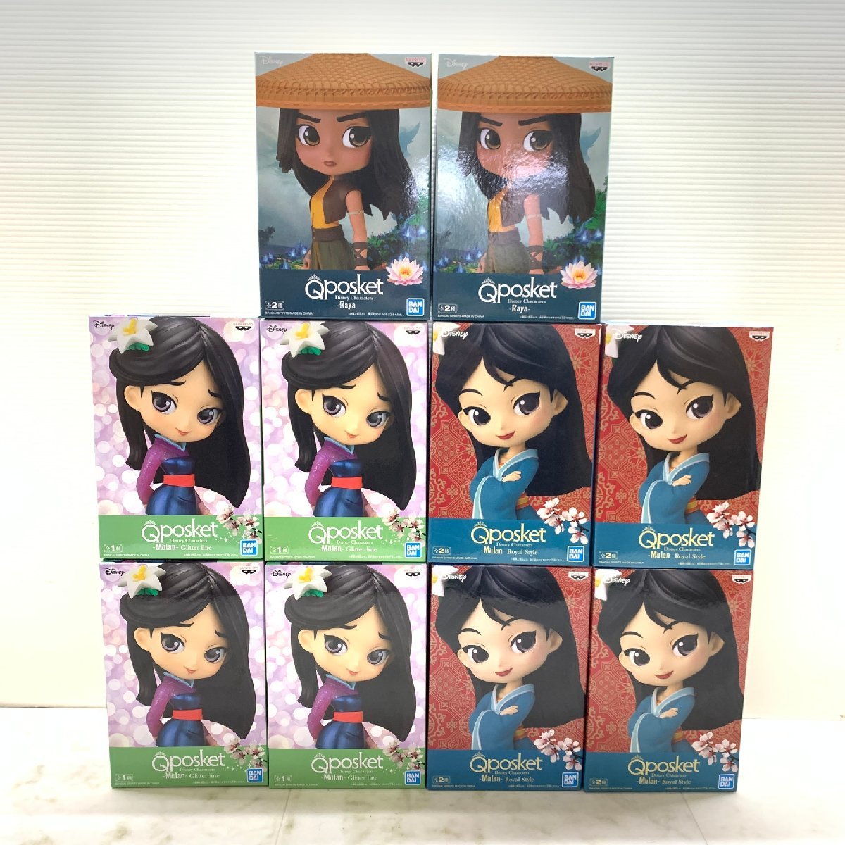 MIN【未使用品】 MSMO Qposket ディズニー キャラクター フィギュア10体セットまとめ 〈41-231006-YF-17-MIN〉