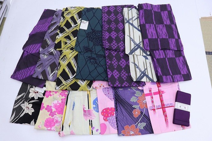 はしもと屋☆シーズンオフだから出来る究極の激安浴衣！女性浴衣/男性浴衣まとめて13点！ ☆ 女性浴衣 中古◇y0631mj