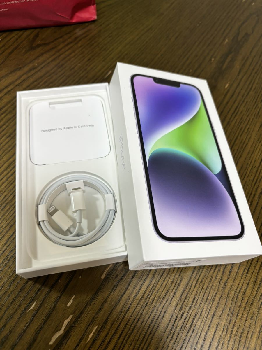 iPhone14 128GB パープル SIMフリー 残債無し バッテリー容量100