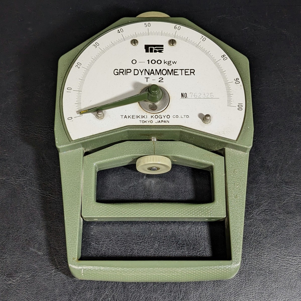 当時物 TAKEI KIKI KOGYO GRIP DYNAMOMETER T-2 竹井機器工業 アナログ式握力計 体力測定 身体測定 スポーツテスト 動作確認済 現状品_1