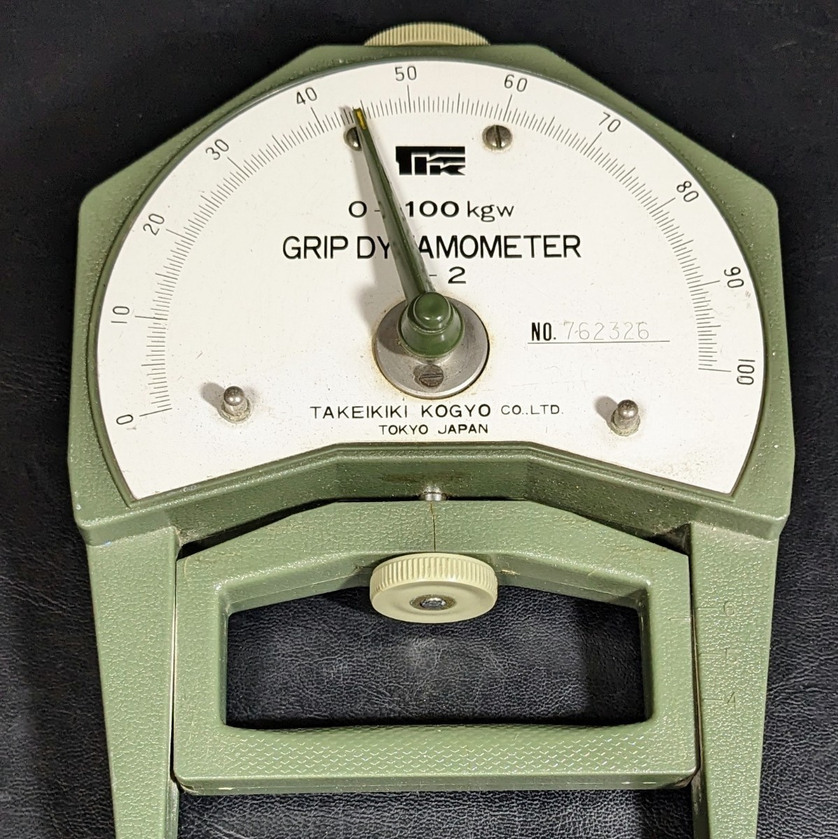 当時物 TAKEI KIKI KOGYO GRIP DYNAMOMETER T-2 竹井機器工業 アナログ式握力計 体力測定 身体測定 スポーツテスト 動作確認済 現状品_3