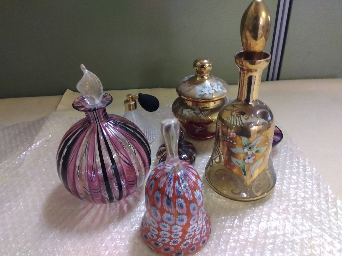 ベネチアンガラス ムラーノガラス レース柄 蓋付き オブジェ イタリア