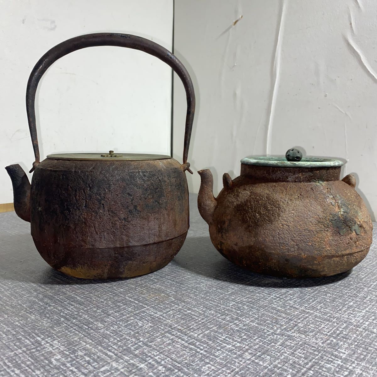 銅蓋 鉄瓶 煎茶道具 湯沸 急須 - 龍文堂 茶道具 Yahoo!オークション 花