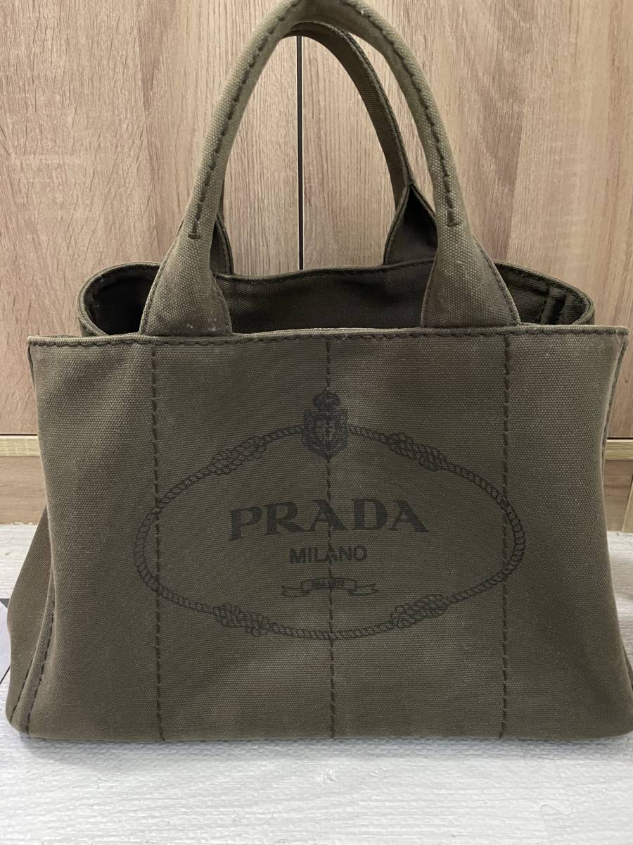 プラダ PRADA カナパ トートバッグ ビジュー キャンバス 質屋PRADA