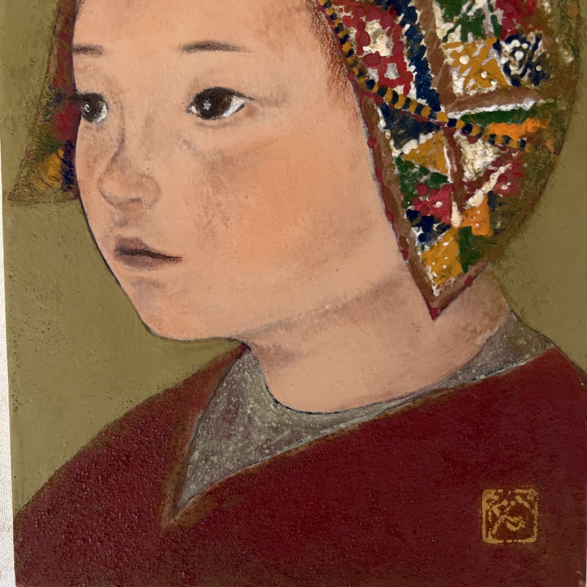 ☆絵画☆渡辺幸子 油彩4号 薔薇 箱入 真作保証☆T30