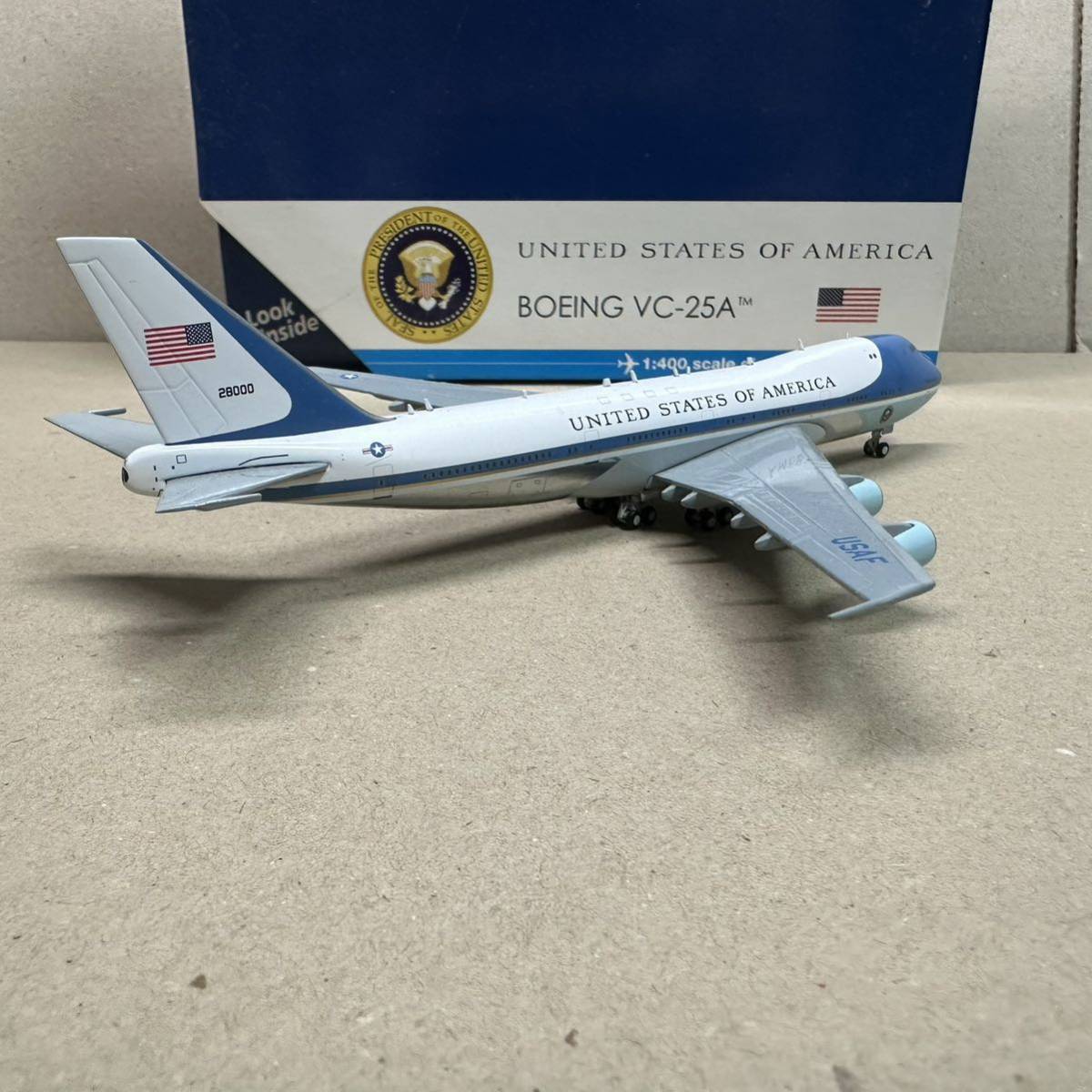 ジェミニ 1/400 Boeing VC-25A エアフォースワン アメリカ 747 AIRFORCE ONE 大統領政府専用機 USAF 28000 Gemini 747-200