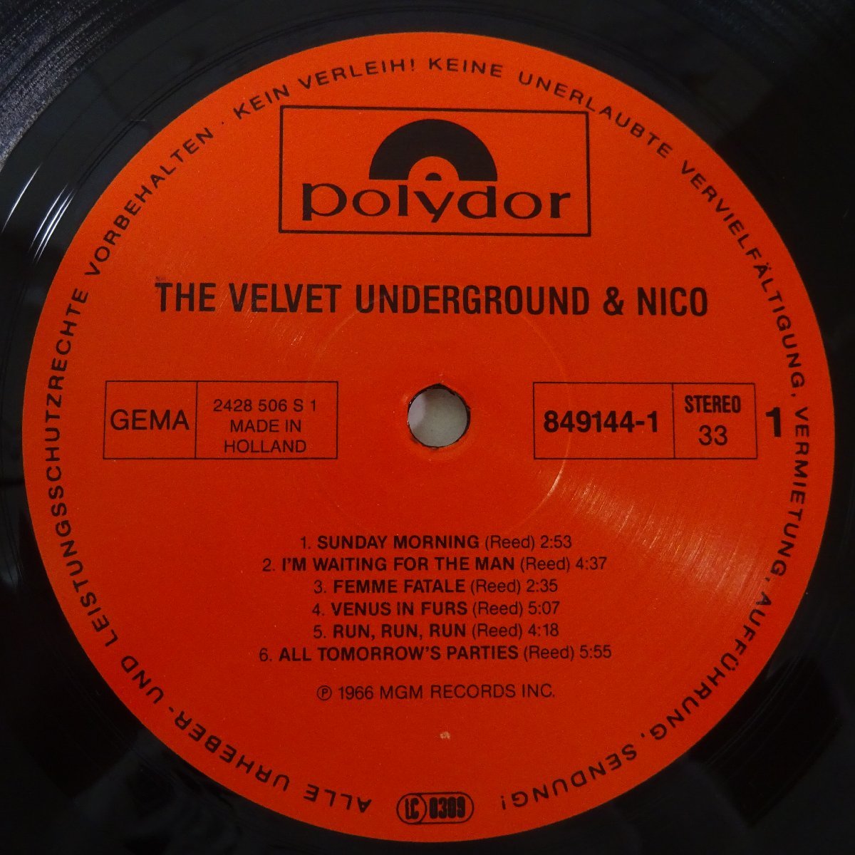 10013784;【美盤/Germany盤】The Velvet Underground & Nico / S.T.