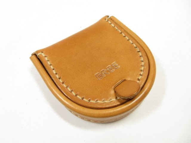 美品 【BREE ブリー】 レザー コインケース 小銭入れ (メンズ) ライトブラウン系 ●7LE3540●