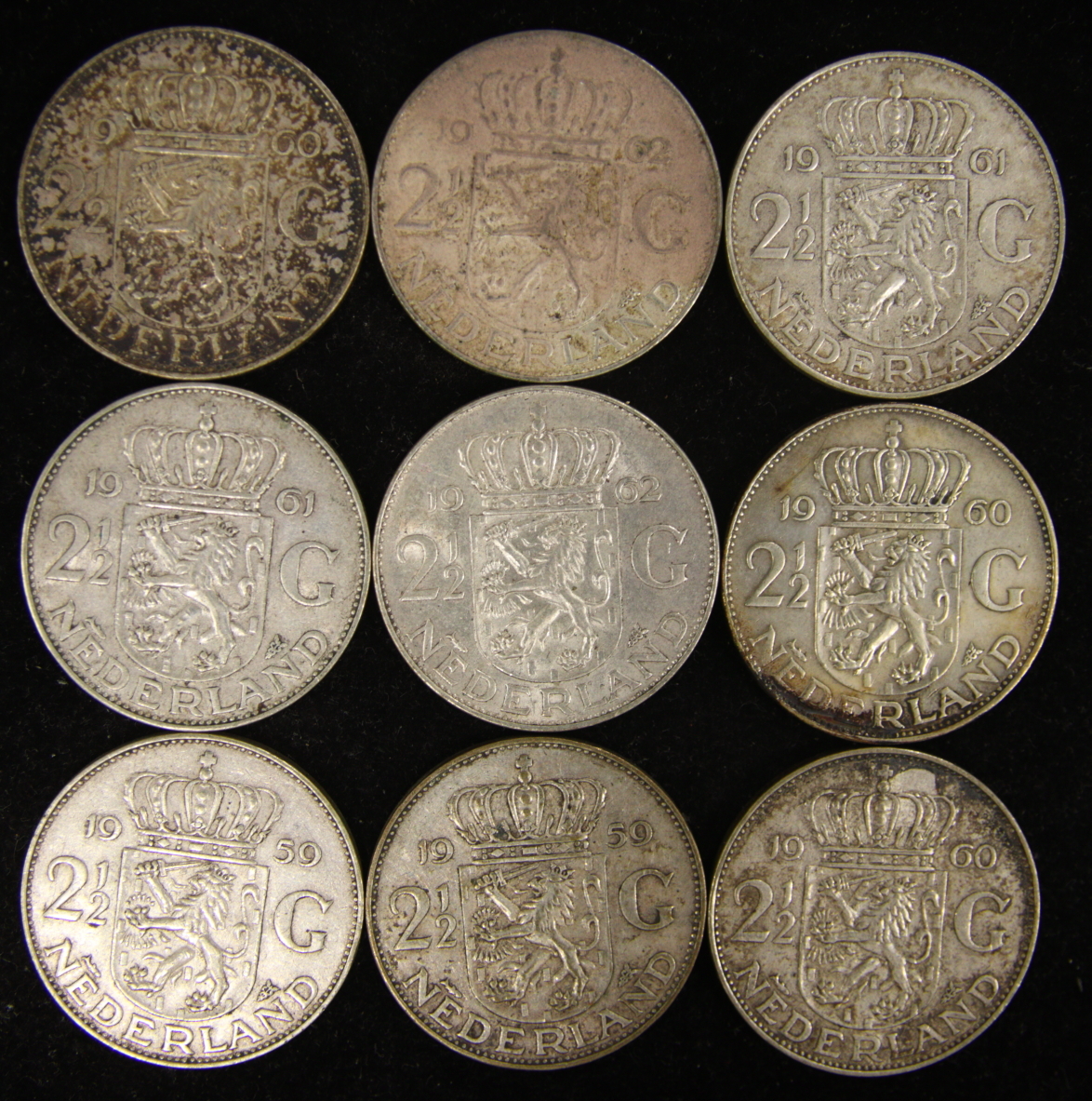 オランダ 2.5ギルダー銀貨 25枚 まとめて おまとめ 銀貨 オランダ銀貨 古銭 コイン 硬貨の入札履歴 - 入札者の順位