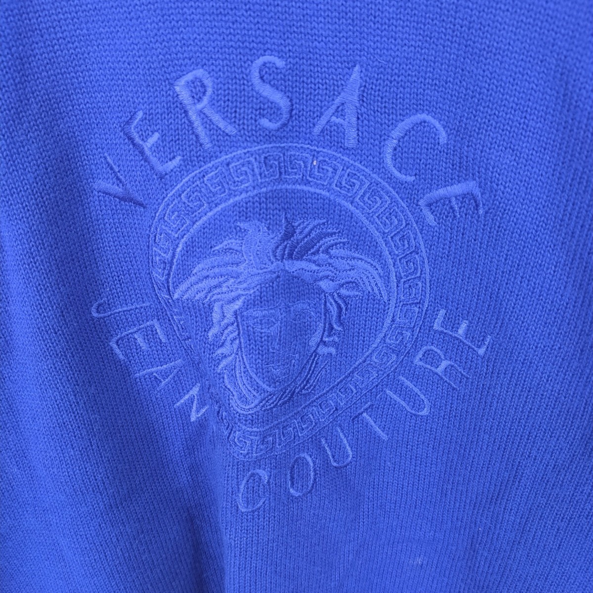 L VERSACE JEANS COUTURE ニット ブルー 長袖 リユース ultramto 