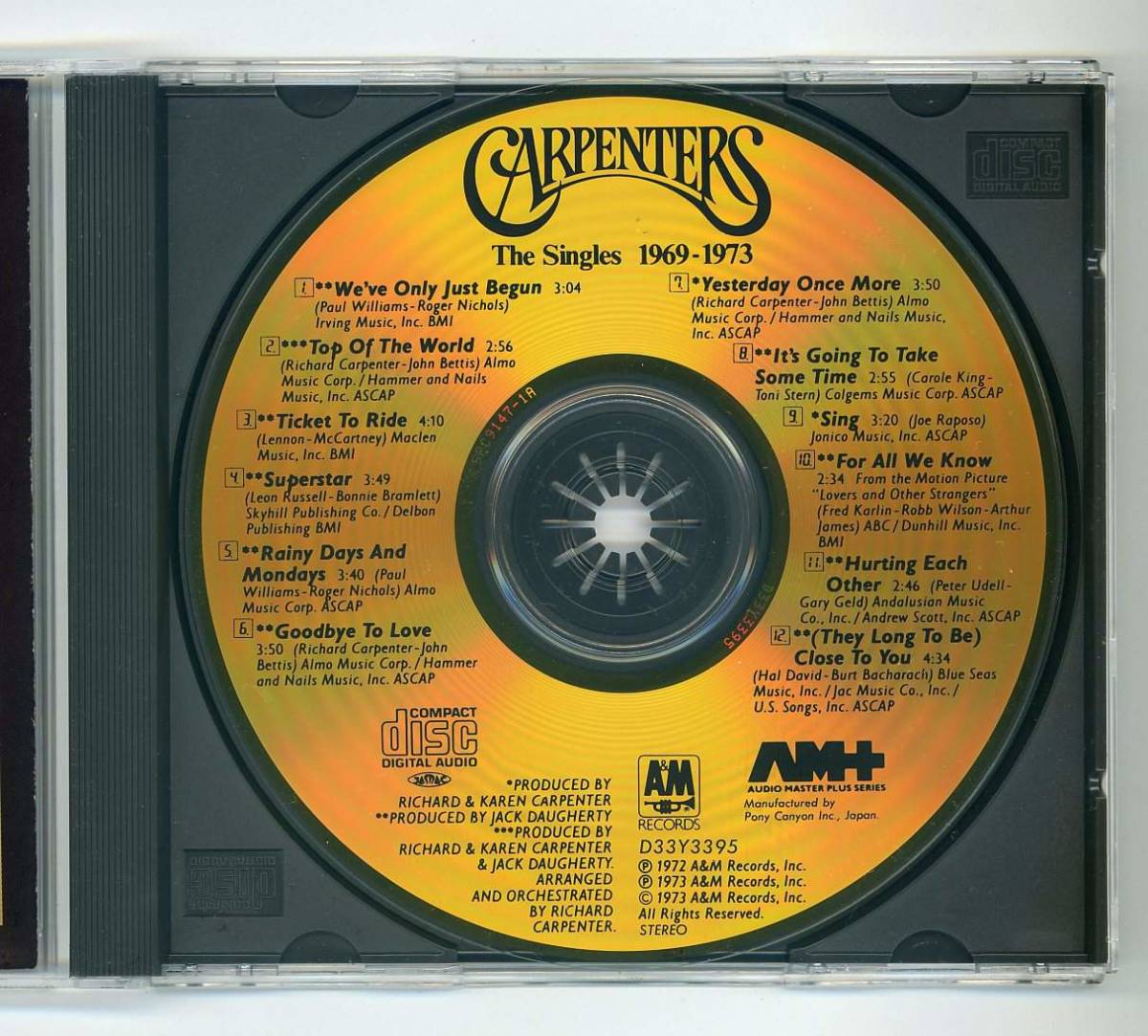 1969-1973 Carpenters Singles Music .com ⁄ Singles: | The 