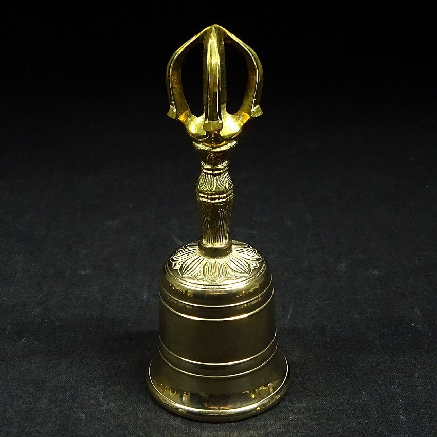 修縁堂密教法具 真言宗 金剛降魔法器仏具 鬼面蓮華形宝塔金剛鈴