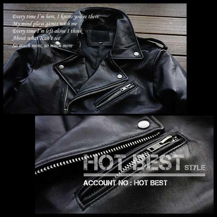 XL相当 ドルチェアンドガッバーナ ライダース ダブル ラムスキン 黒 メンズ