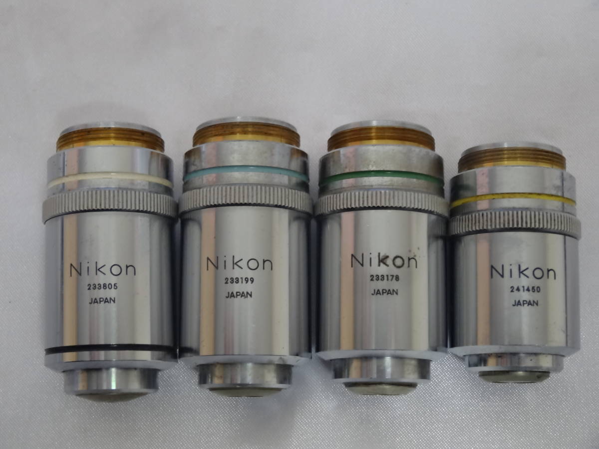 ☆Nikon 顕微鏡 対物レンズ plan 10 /plan 20 / plan 40 /plan 100 4種