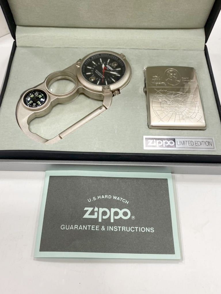 保管品】ZIPPO ジッポ カラビナ時計付き LIMITED EDITION /Roald 