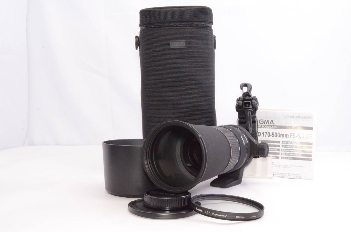超美品★SIGMA シグマ APO 170-500mm F5-6.3 DG ペンタックス PENTAX用 望遠ズームレンズ 10120
