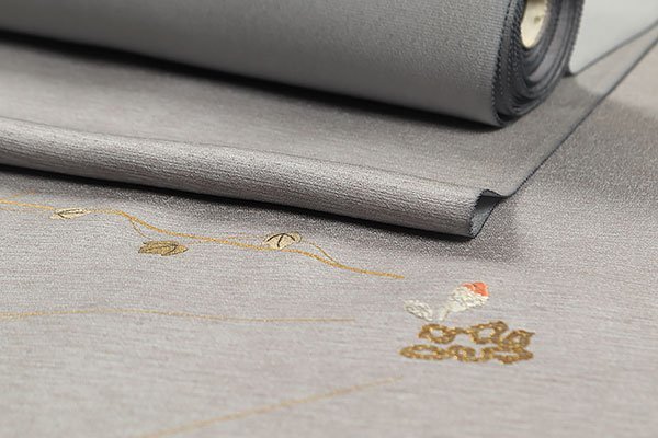 和遊館】EHG705 仕立付！「染匠響」丹後ちりめん刺繍入り付下げ着尺