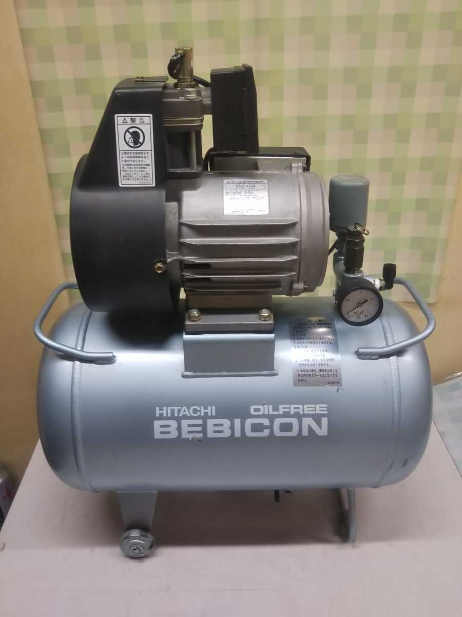現状品　欠品あり　HITACHI/日立 エアーコンプレッサー 0.40P-7S★空気タンク全容積30L/ 通電OK 　☆札幌引き取りOK