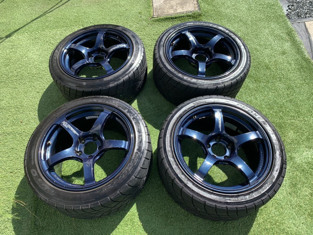 送料着払い ADVAN TC-4 17×9J +35(2本) 17x9J +45(2本) 合計4本 PCD114 