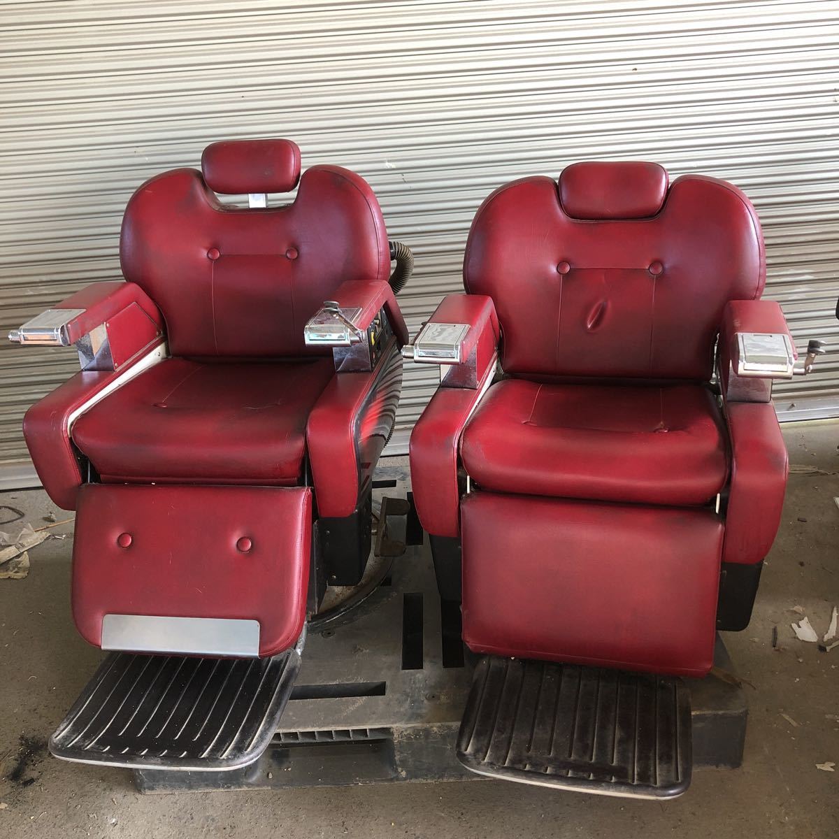 559 BELMONT HI TECHNO 電動 理容椅子 アイロン 昭和レトロ 美容院 