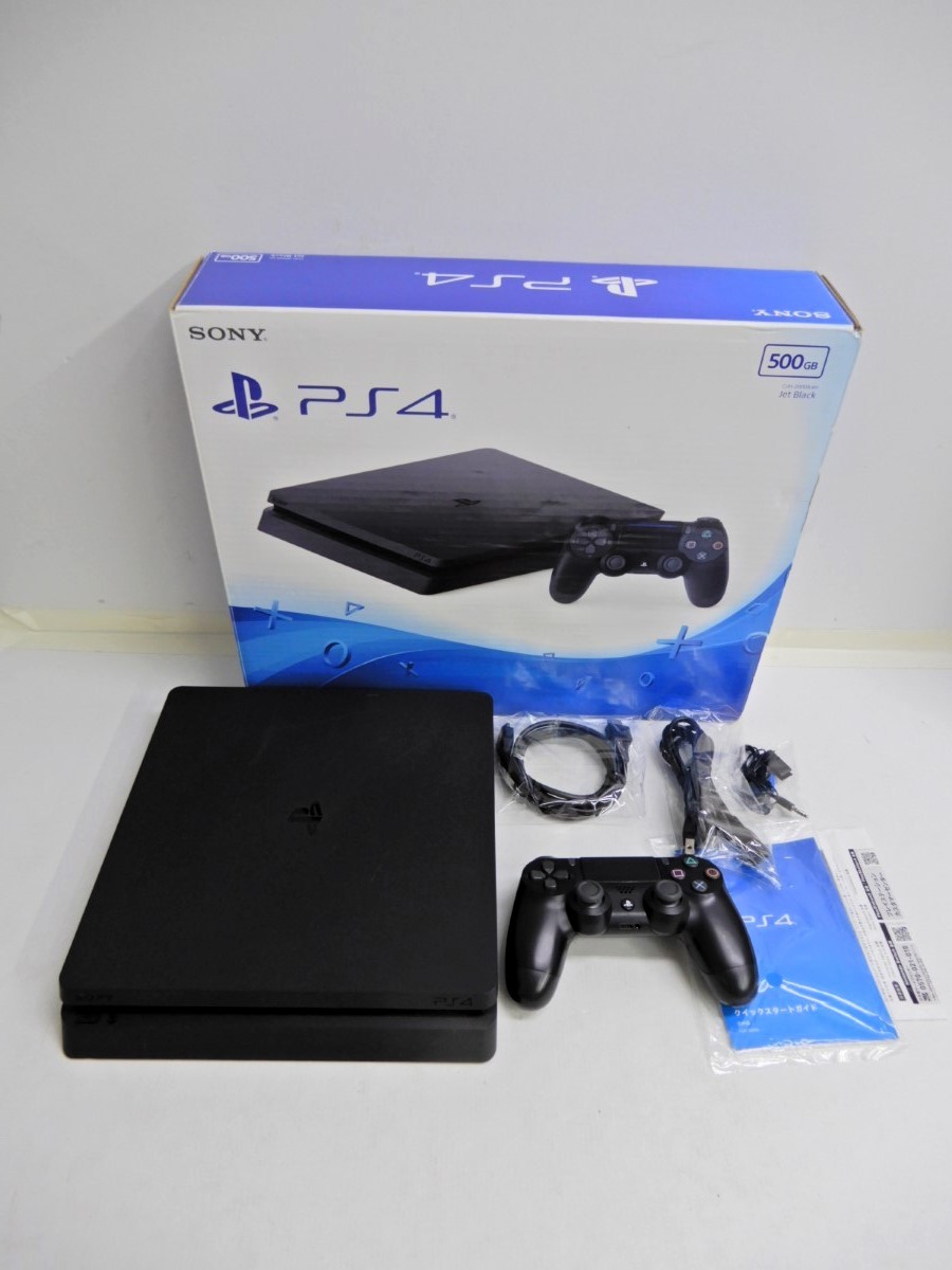 059Z741★【中古/動作品】 PlayStation4 PS4 本体 500GB CUH-2000A ブラック 【コントローラー付属】