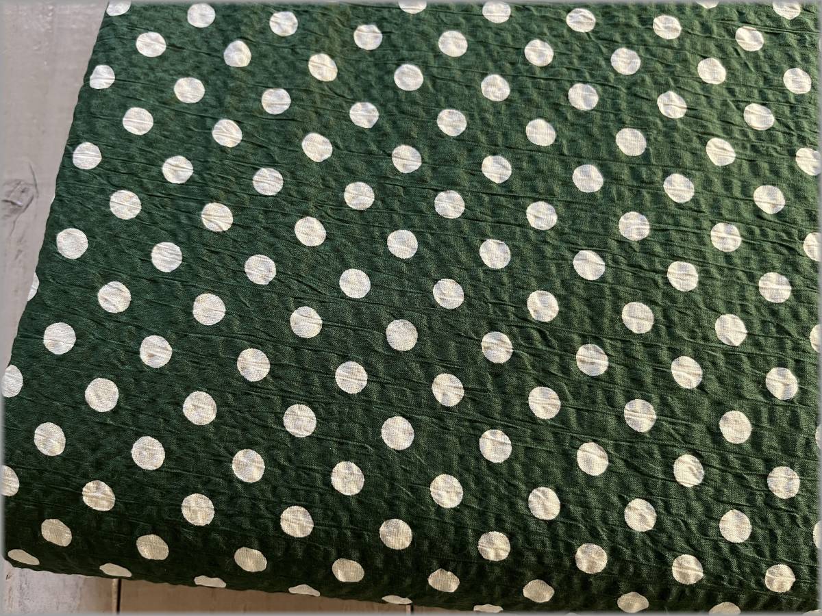 mets☆計10m*水玉柄80ローンリップル*2色セット*コットン