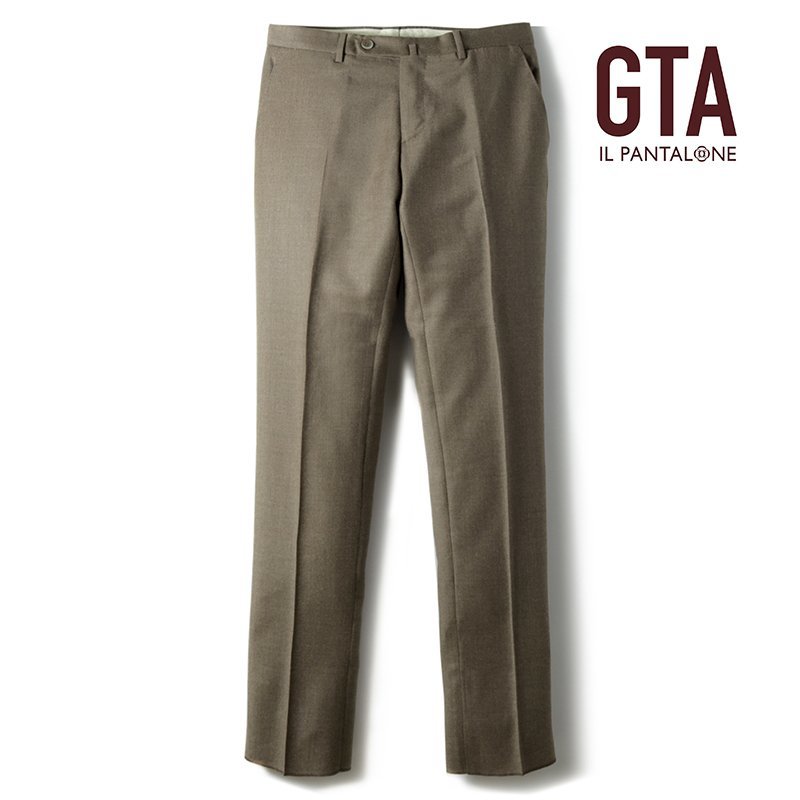 ◆【GTA(ジーティーアー)/秋冬/ウールサキソニーノープリーツスリムテーパードパンツ(800 SL/17386)】[gta2370321-44]