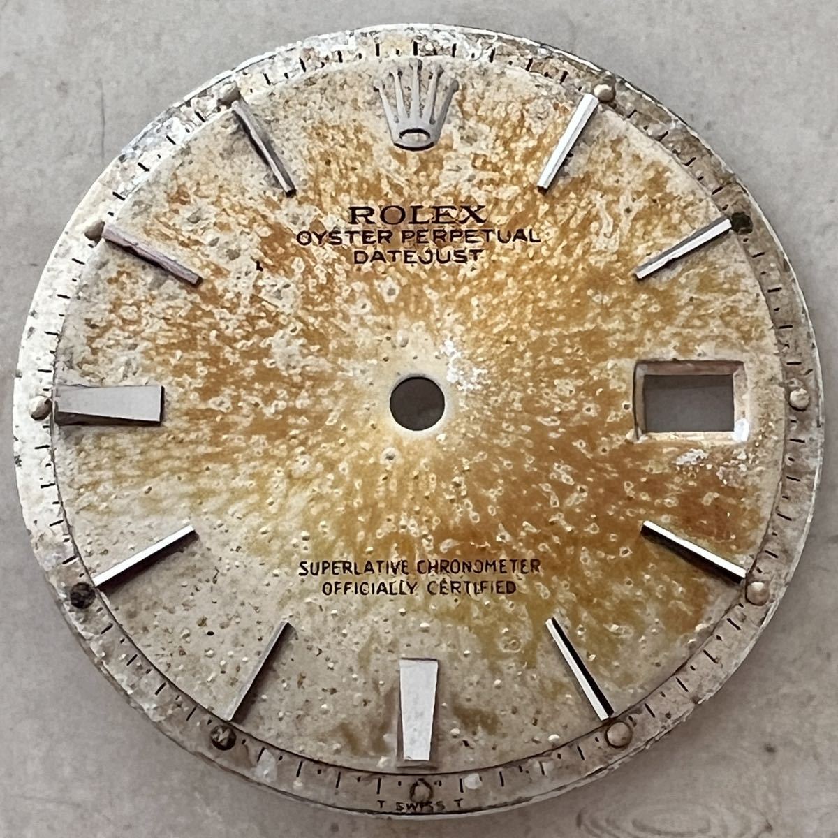 1円〜 【ジャンク】ROLEX ロレックス デイトジャスト 1601 文字盤 シルバー