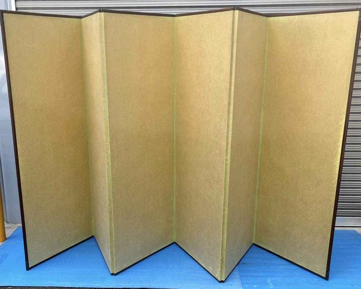 祖」 利休梅 銀紙散らし 両面 上透かし 風炉先屏風 茶道具 （127②