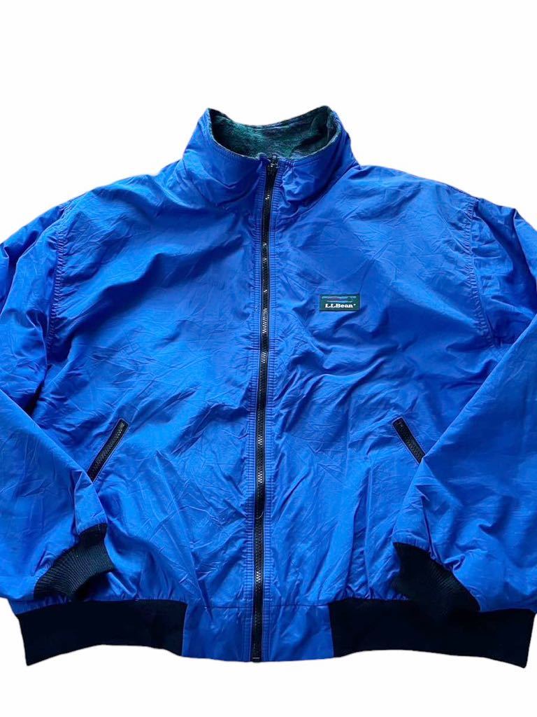 ●●vintage us製 L.L.Bean エルエルビーン シェルドシンチラジャケット XL 青●●