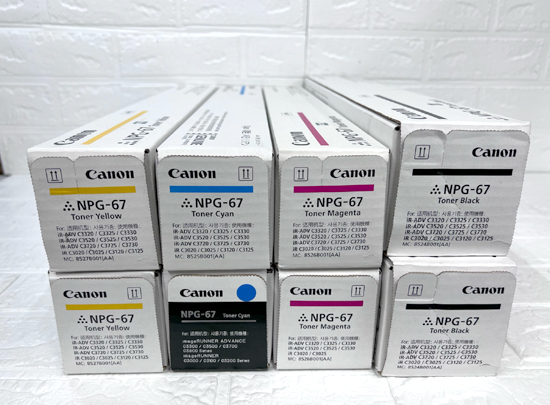 未使用 キャノン 純正 トナー NPG-67 4色8本セット 各色2本 ブラック /