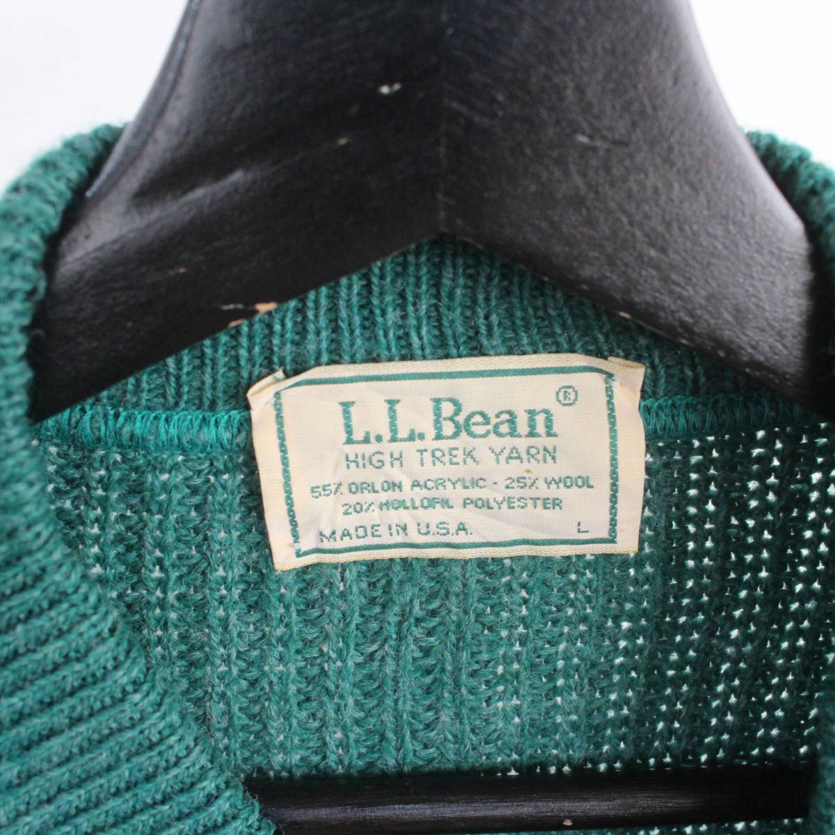 g780 80sビンテージ L.L.BEAN ウールニットセーター□1980年代製 表記L 