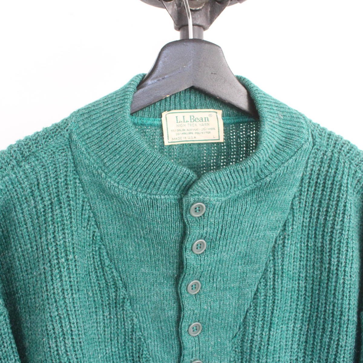 g780 80sビンテージ L.L.BEAN ウールニットセーター□1980年代製 表記L 