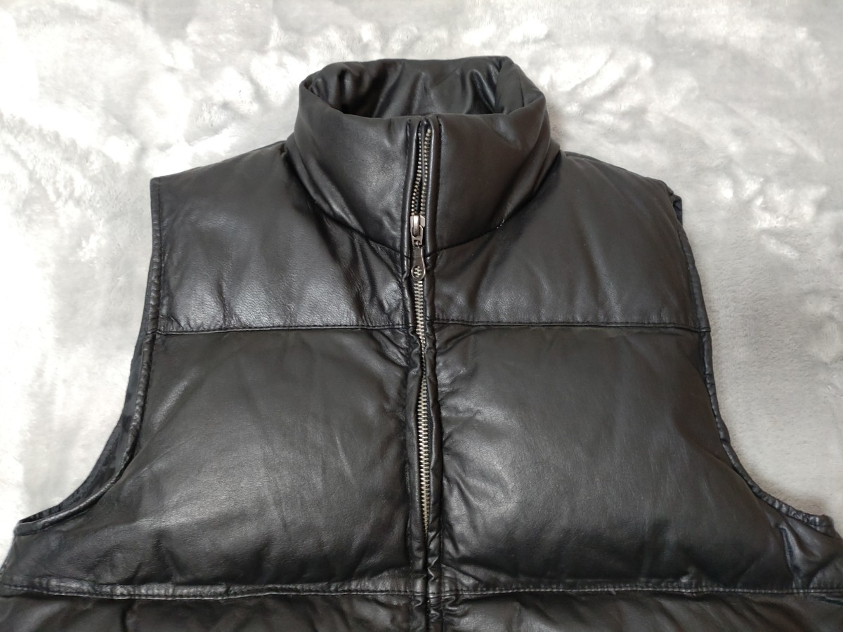 UNITED ARROWS green label relaxing - ラムレザー ダウンベスト 本革