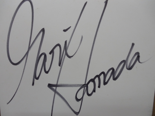 浜田麻里・直筆サイン色紙・ビクターレコード / 当時物・ビンテージ