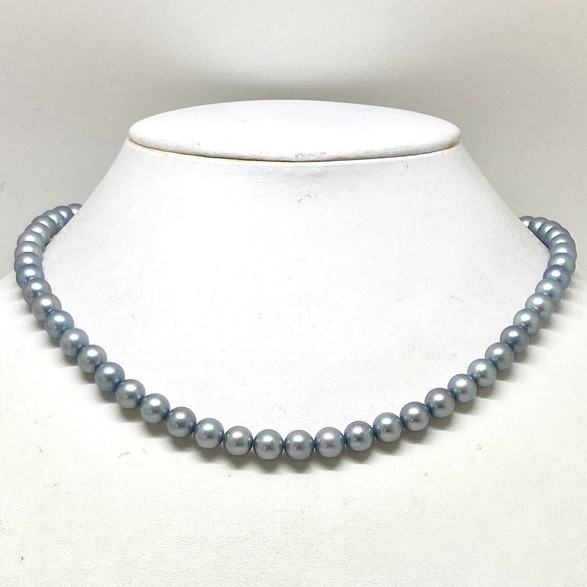 アコヤ本真珠ネックレス］N 重量約29.6g 約6.5-7mm珠 パール pearl